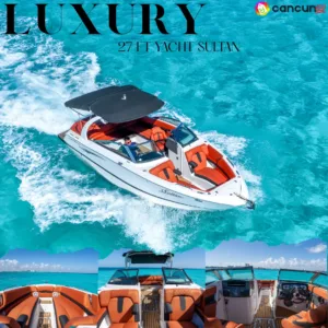 Luxury 27ft Yacht Rental Sultan en Cancún