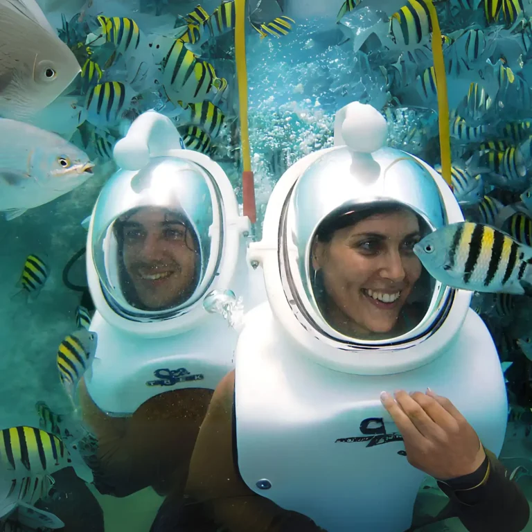 Mergulho com capacete (Sea Trek) no Xcaret